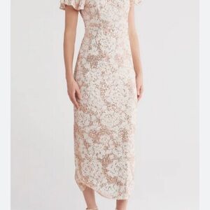 Nanette Lepore Blush Sequin Midi Dress NWT